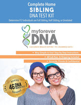 My Forever DNA – Sibling DNA Test KIT Includes All Lab Fees & Shipping to Lab 46 (Genetic) DNA Marker Test Accurate & Confidential