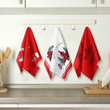 Geyoga 6 Pcs Merry Christmas Kitchen Towels Buffalo Plaid Xmas Tree Dish Towels Hand Towel Tea Towel Absorbent Soft Drying Cloth for Holiday Housewarming Gifts, 16×24 Inch(Gray White)