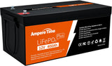 Ampere Time 12V 400Ah Deep Cycle LiFePO4 Battery Pack, with Built-in 250A BMS, Longer Runtime with 5.12kWh, 4000+ Cycle, Perfect for Solar System, RV, Backup Power, Off-Grid and Marine Applications. Pack of 2
