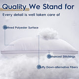 viewstar Bed Pillows King Size Set of 2, Hotel Quality, Down Alternative Big Pillow for Back, Stomach or Side Sleepers, Firm